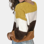 ルガーネ - レディースストライプニットセーター