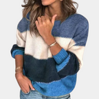 ルガーネ - レディースストライプニットセーター