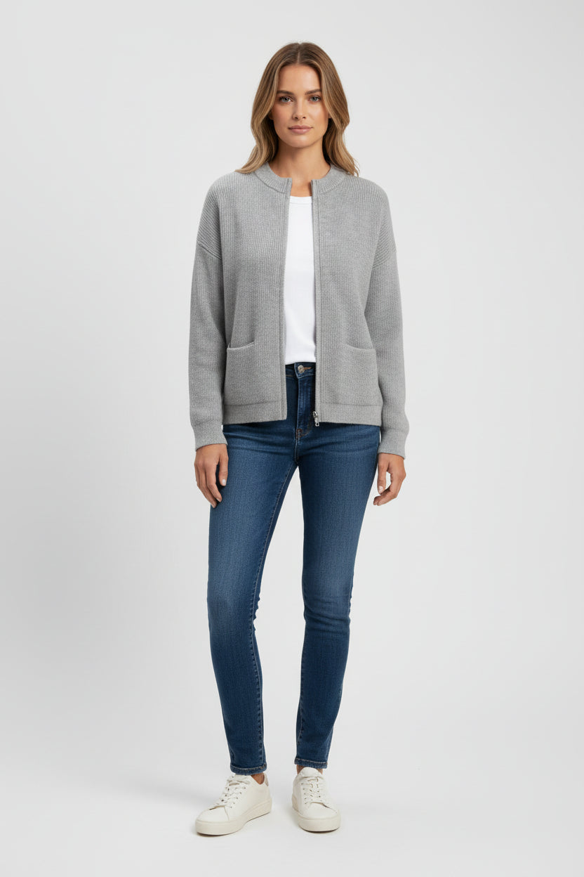 ルガーネ - レディースジッパー付きソフトシェルジャケット